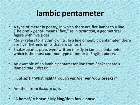 PPT - Iambic pentameter PowerPoint Presentation, free download - ID:2628172