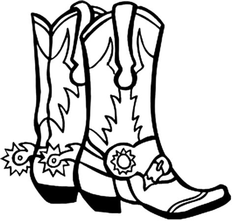 Cowboy boots clipart black and white free – Clipartix