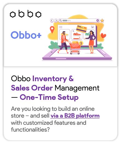 Buy 【Obbo Inventory & Sales Order Management — One-time Setup】 from Trusted Distributors ...