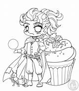 Yampuff Food Chibi Girls Coloring Pages Sketch Page sketch template