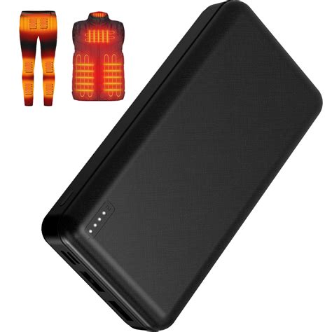 Whsahans 5V 2A 20000mah Heated Vest Heated Jacket Battery Pack Power Bank Rechargeable Battery ...