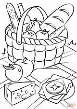 Picnic Basket Food coloring Page  Free Printable Coloring Pages sketch template