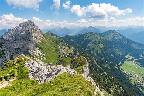 Hiking And Climbing In The Tannheimer Tal Hiking Cloud Alpine Photo Background And Picture For ...