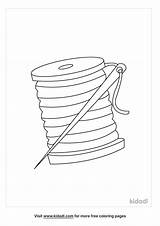 Free Needle And Thread Coloring Page  Printables Kidadl sketch template