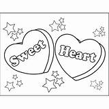 Candy Heart Coloring Pages sketch template