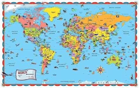 Large Printable World Map
