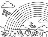 Simple The Way To Draw A Rainbow Tutorial Video & Coloring Web  sketch template