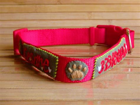 Dog Name Collar Dog ID Collar Dog Name Tag Personalized Dog - Etsy