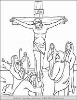 Jesus On Cross Coloring Page sketch template