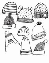 Coloring Pages Of Winter Hats & Book For Kids sketch template