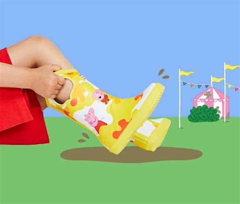 Pull-Up Hunter x Peppa Pig Rain Boots — Yellow | Hunter Boots Peppa Pig ...