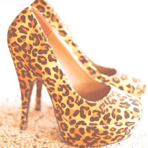 Animal print high heels