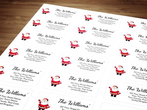 Personalized Christmas Return Address Labels / Stickers For Postage - A4 Sheets | eBay