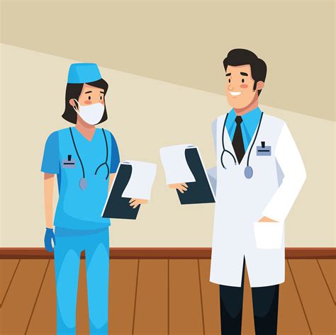 doctor and nurse characters 1981532 Vector Art at Vecteezy