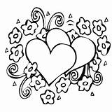 Two Hearts Coloring Page  Free Printable Pages For Kids sketch template