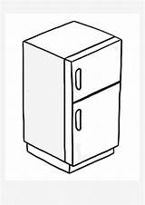 Refrigerator Coloring Page sketch template