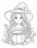Free Witch Coloring Pages For Kids sketch template