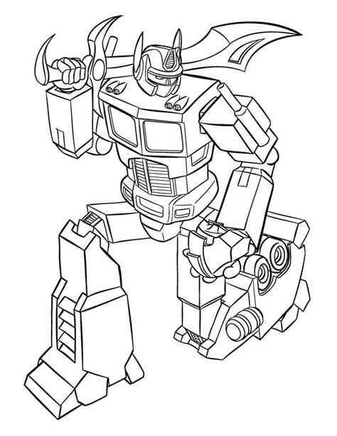 Optimus Prime and Sword coloring page - Download, Print or Color Online for Free
