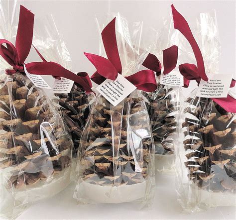 Pine Cone Fire Starter Corporate Christmas Party Favors - Promotional ...