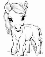 Baby Horse Coloring Page sketch template