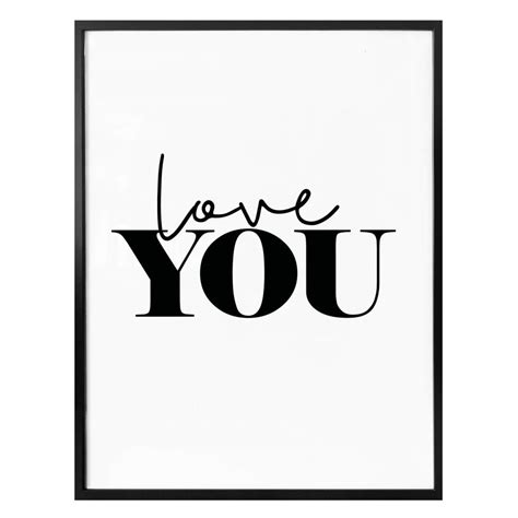 Poster Love You | wall-art.com