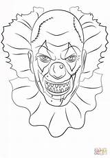 Collection Of Scary Clown Coloring Pages  Free Printable sketch template