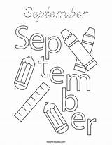 September Coloring Pages Preschool sketch template