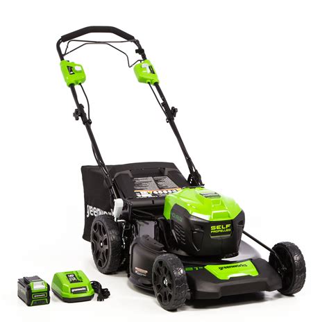 Greenworks 21-Inch 40V Self Propelled Mower 5Ah Battery and Quick ...