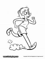 Running Track Coloring Pages sketch template