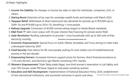 Interim Budget Highlights 2024 - India - Study From Notes - SFN