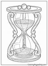 Black And White Hourglass  Free Printable Coloring Pages sketch template