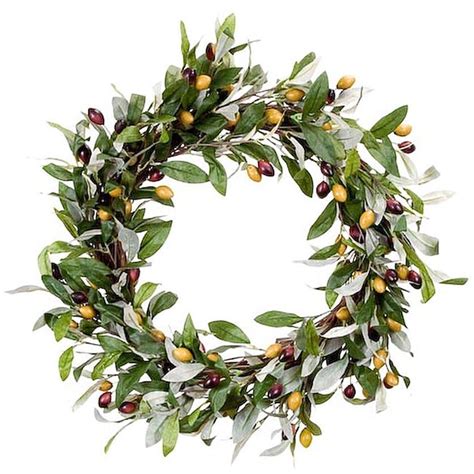 Mixed Olive Leaf Wreath - 12689411 - Overstock.com Shopping - Great Deals on Wreaths