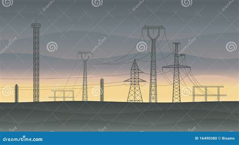 Powerlines Sunset Stock Illustrations – 9 Powerlines Sunset Stock Illustrations, Vectors ...