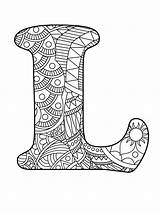 Mandala Alphabet Coloring Pages  Free Printable For Kids sketch template