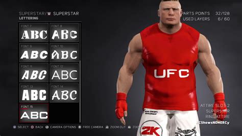 WWE 2K17 Brock Lesnar UFC Custom Attire - YouTube