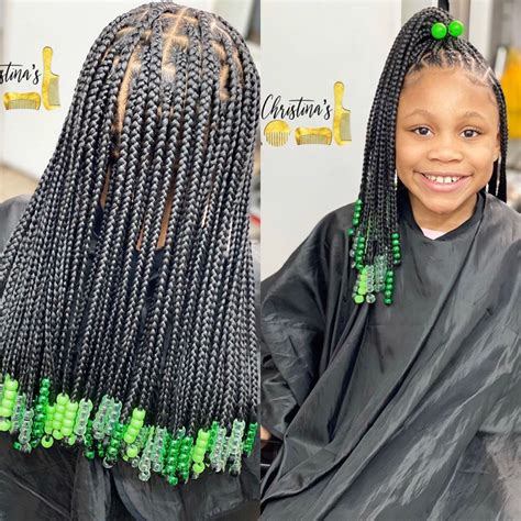 24+ Box braids for kids with beads Popular | haircutstyles