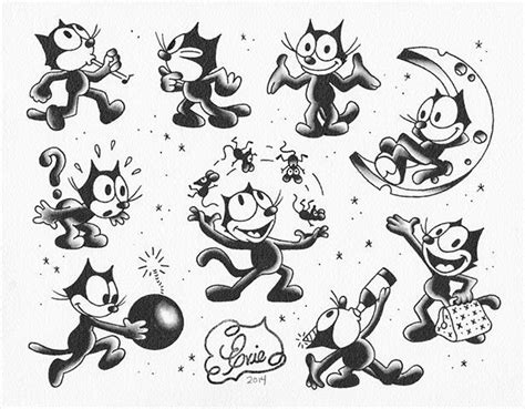 felix the cat flashes | Cartoon tattoos, Cartoon character tattoos ...