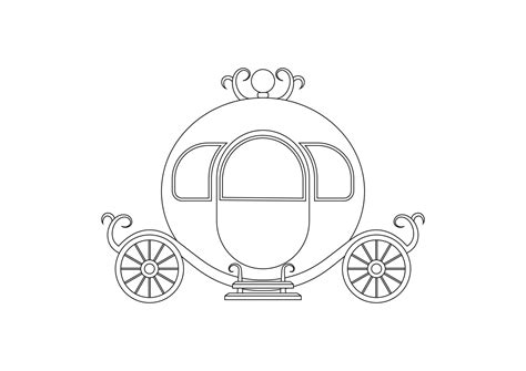 Black And White Princess Carriage Vector Clipart. Coloring Page Of Princess Carriage 20513727 ...