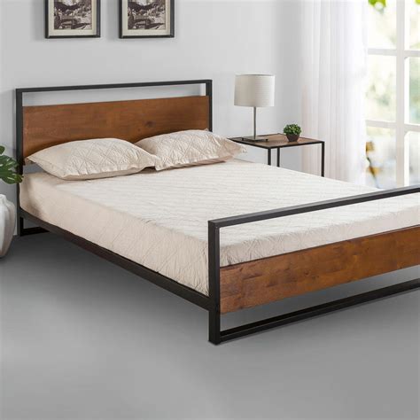 Studio Home Houston Premium Wood & Metal Bed Frame & Reviews | Temple & Webster Bed Frame Sizes ...