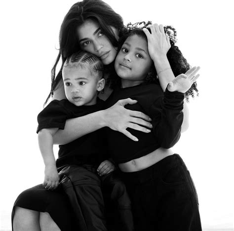 Kylie Jenner cuddles daughter Stormi and son Aire in sweet new portrait ...