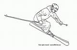 9  Skiing Coloring Page sketch template