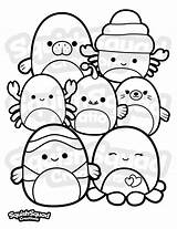 Squishmallow Sea Squad Coloring Page Printable  sketch template