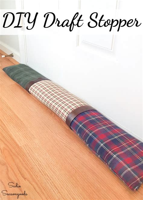 Winterize Your Home with a DIY Draft Stopper from Flannel Shirts