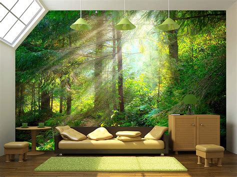 Beautiful Forest Wallpaper Wall Mural Decor - Wall Murals | Wall26