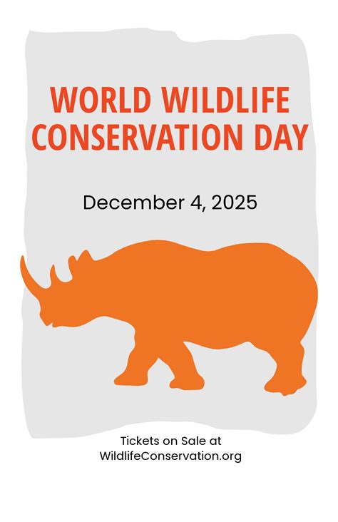 World Wildlife Conservation Day Poster Template [Free JPG] - PSD | Template.net