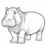 Hippopotamus Coloring Pages 34  Gem sketch template