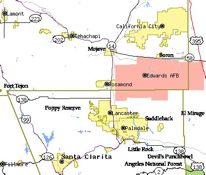 Map of Antelope Valley California