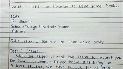 Library Book Return Letter