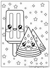 Watermelon And Cream  Free Printable Coloring Pages sketch template
