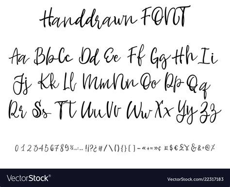 Modern calligraphy vintage handwritten font Vector Image